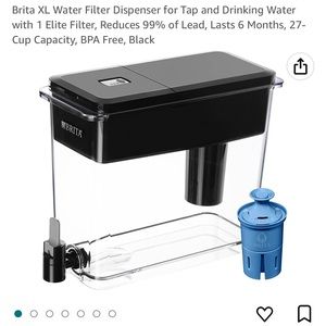 Brita XL Water Filter Dispenser for Tap and Drinking Water